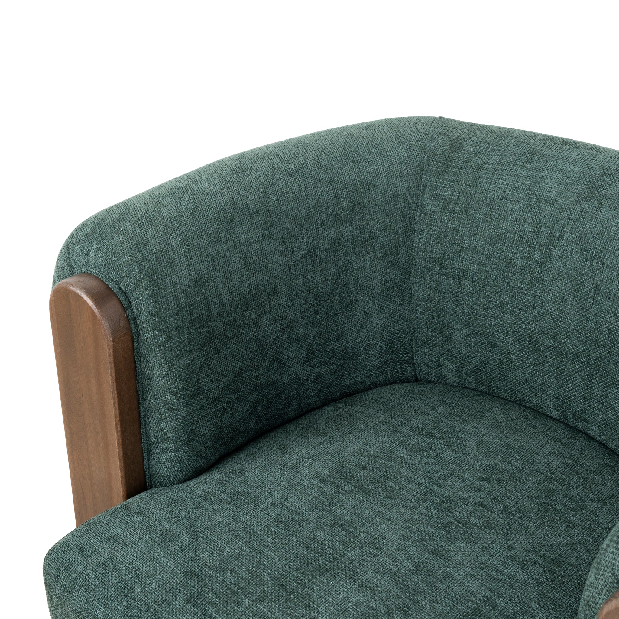 Montara Walnut Armchair - Bush Green Armchair Nicki-Core