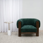 Montara Walnut Armchair - Bush Green Armchair Nicki-Core