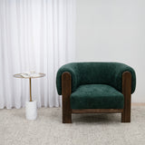Montara Walnut Armchair - Bush Green Armchair Nicki-Core