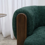 Montara Walnut Armchair - Bush Green Armchair Nicki-Core