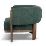 Montara Walnut Armchair - Bush Green Armchair Nicki-Core