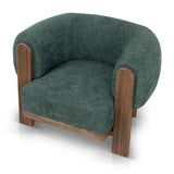 Montara Walnut Armchair - Bush Green Armchair Nicki-Core