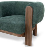 Montara Walnut Armchair - Bush Green Armchair Nicki-Core