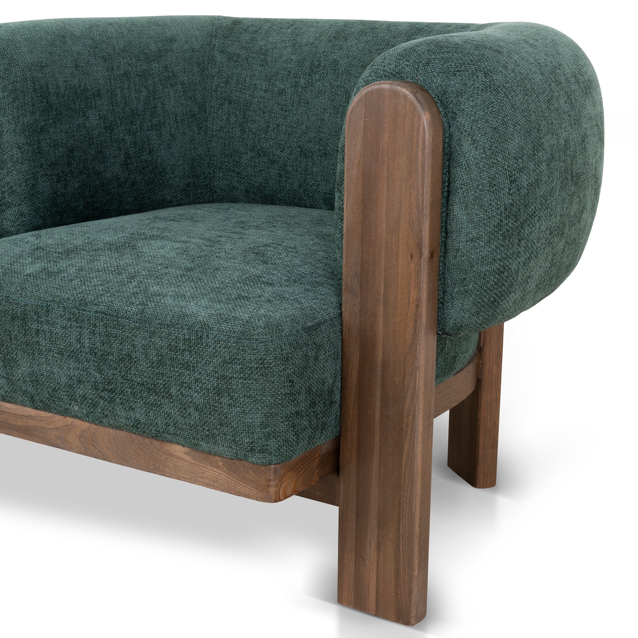 Montara Walnut Armchair - Bush Green Armchair Nicki-Core