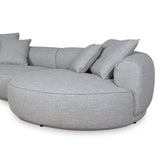 Carina Right Chaise Sofa - Chrome Grey Chaise Lounge KJ Sofa-Core