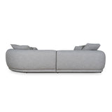 Carina Right Chaise Sofa - Chrome Grey Chaise Lounge KJ Sofa-Core