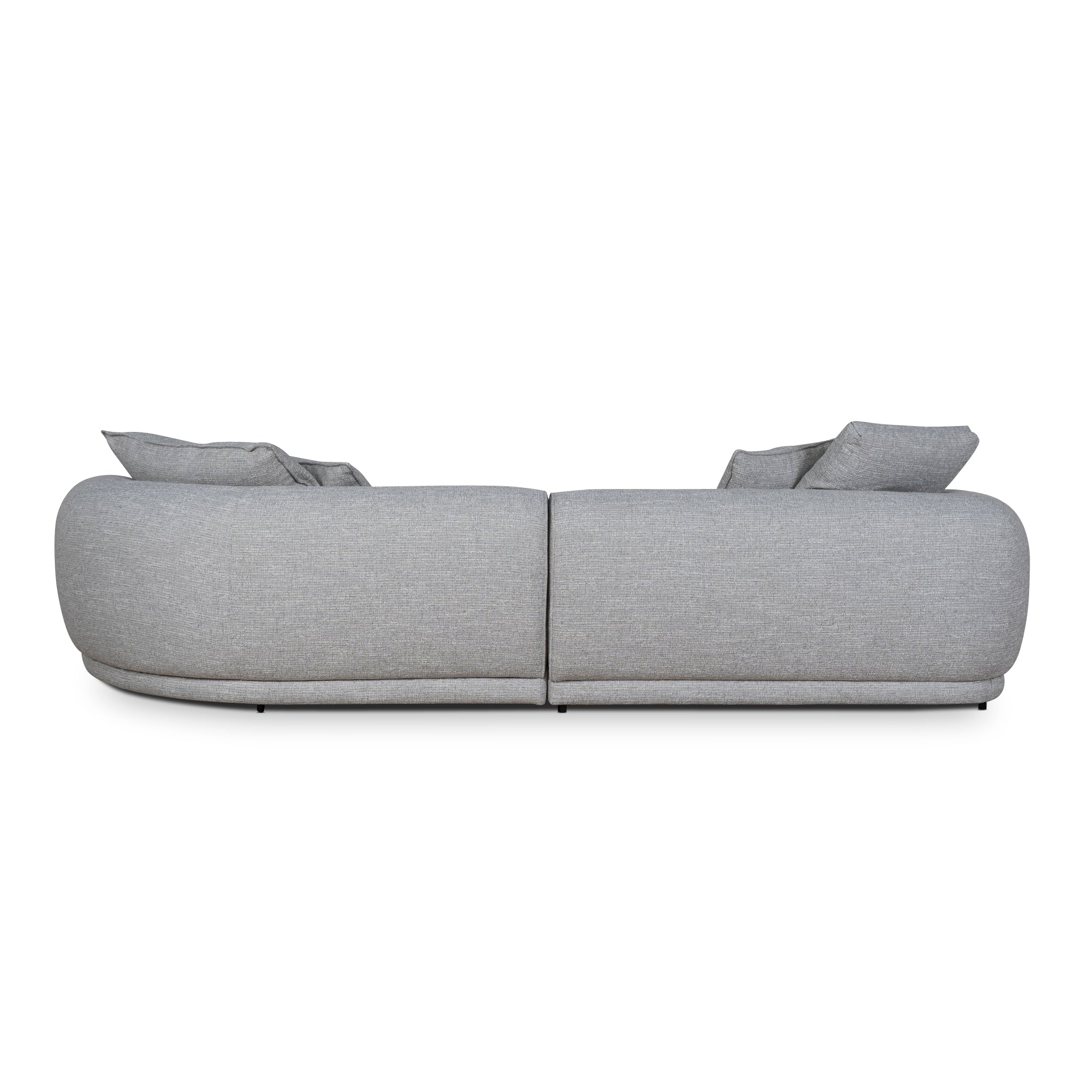 Carina Right Chaise Sofa - Chrome Grey Chaise Lounge KJ Sofa-Core