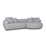 Carina Right Chaise Sofa - Chrome Grey Chaise Lounge KJ Sofa-Core