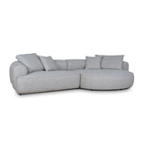 Carina Right Chaise Sofa - Chrome Grey Chaise Lounge KJ Sofa-Core