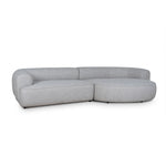 Carina Right Chaise Sofa - Chrome Grey Chaise Lounge KJ Sofa-Core