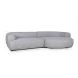Carina Right Chaise Sofa - Chrome Grey Chaise Lounge KJ Sofa-Core