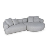 Carina Right Chaise Sofa - Chrome Grey Chaise Lounge KJ Sofa-Core