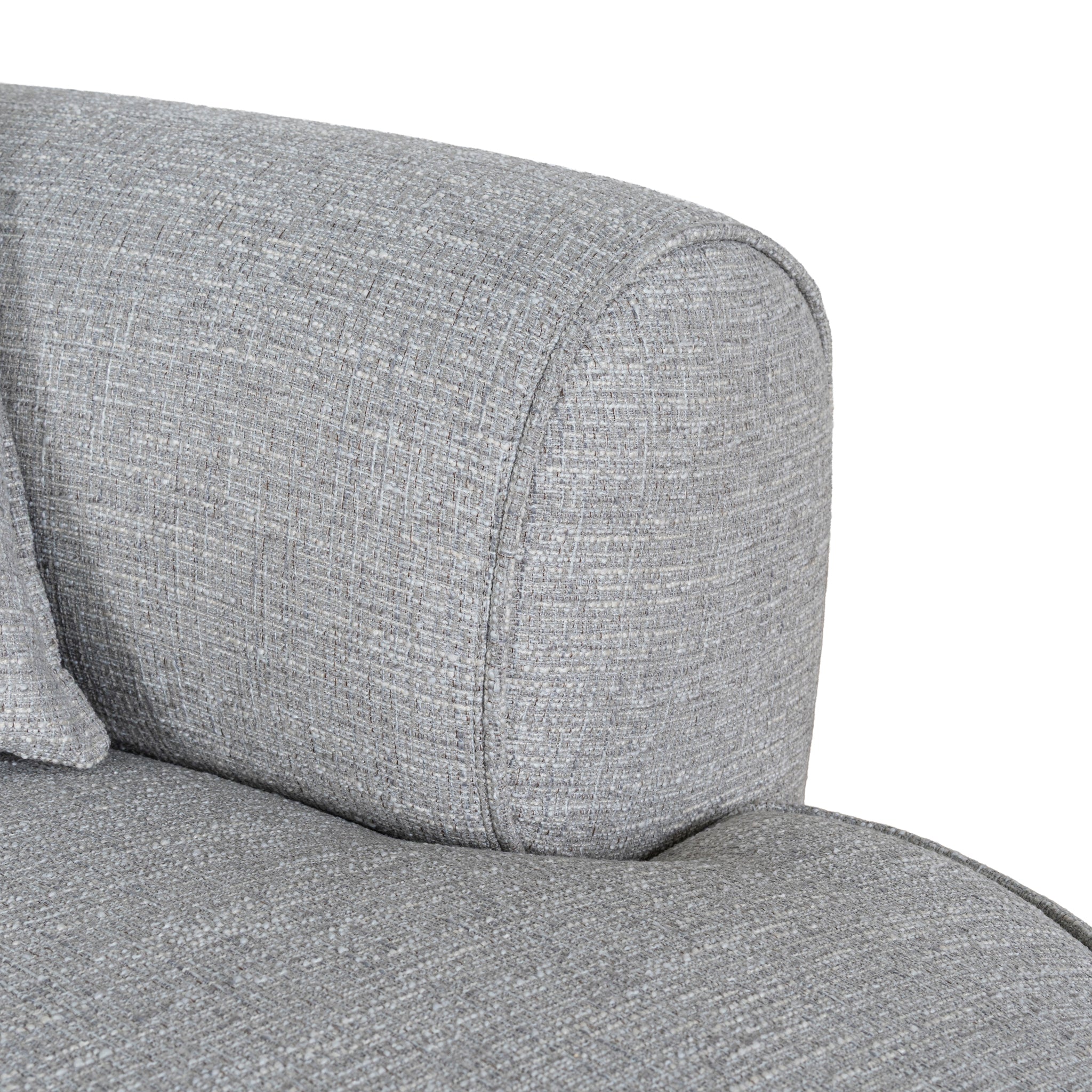 Carina Right Chaise Sofa - Chrome Grey Chaise Lounge KJ Sofa-Core