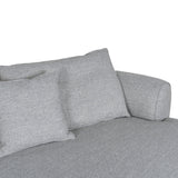 Carina Right Chaise Sofa - Chrome Grey Chaise Lounge KJ Sofa-Core