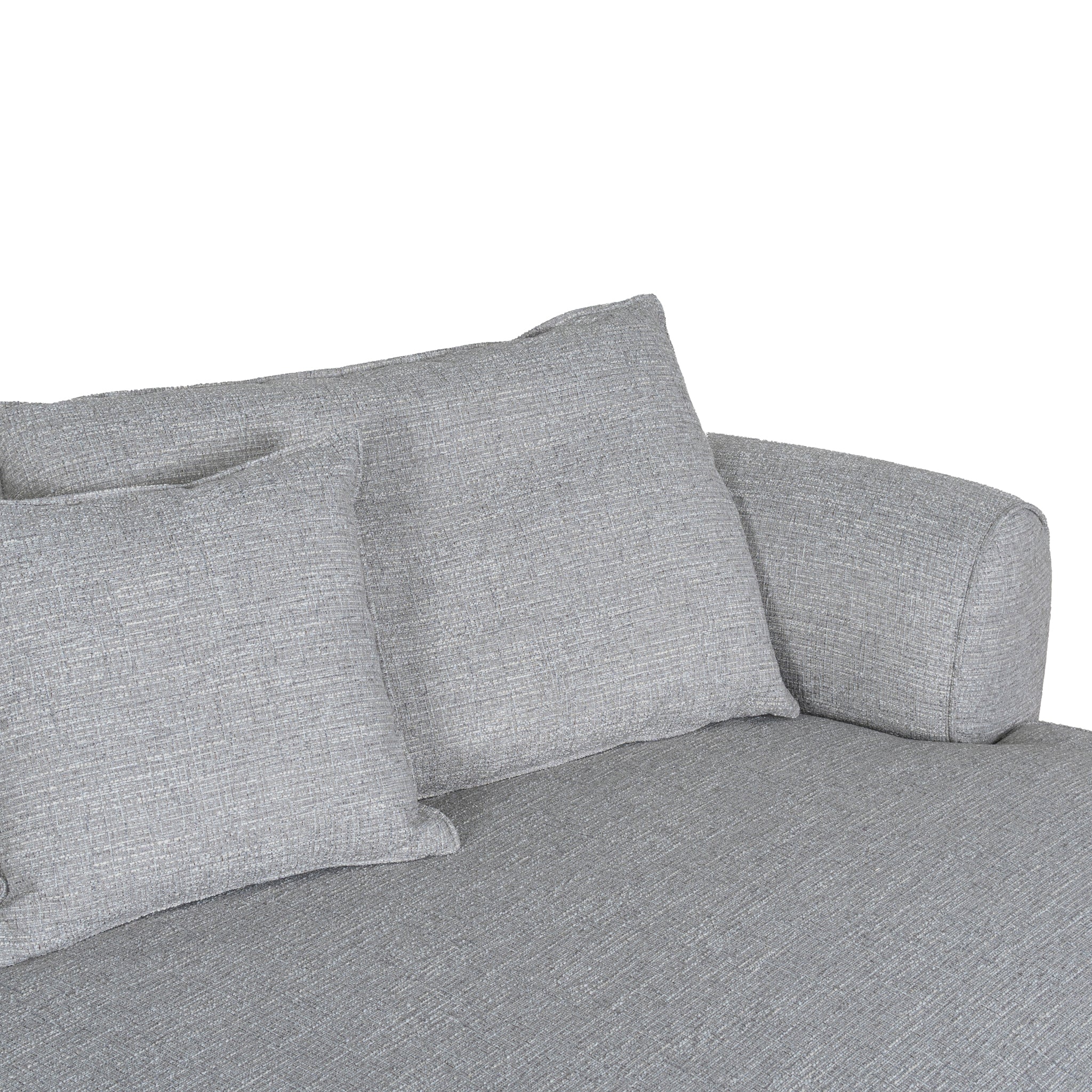 Carina Right Chaise Sofa - Chrome Grey Chaise Lounge KJ Sofa-Core