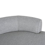 Carina Right Chaise Sofa - Chrome Grey Chaise Lounge KJ Sofa-Core