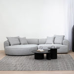 Carina Left Chaise Sofa - Chrome Grey Chaise Lounge KJ Sofa-Core