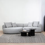 Carina Left Chaise Sofa - Chrome Grey Chaise Lounge KJ Sofa-Core