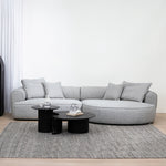 Carina Right Chaise Sofa - Chrome Grey Chaise Lounge KJ Sofa-Core