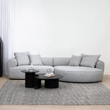 Carina Right Chaise Sofa - Chrome Grey Chaise Lounge KJ Sofa-Core