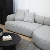 Carina Right Chaise Sofa - Chrome Grey Chaise Lounge KJ Sofa-Core