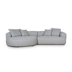 Carina Left Chaise Sofa - Chrome Grey Chaise Lounge KJ Sofa-Core