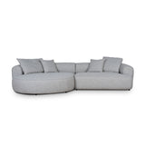 Carina Left Chaise Sofa - Chrome Grey Chaise Lounge KJ Sofa-Core