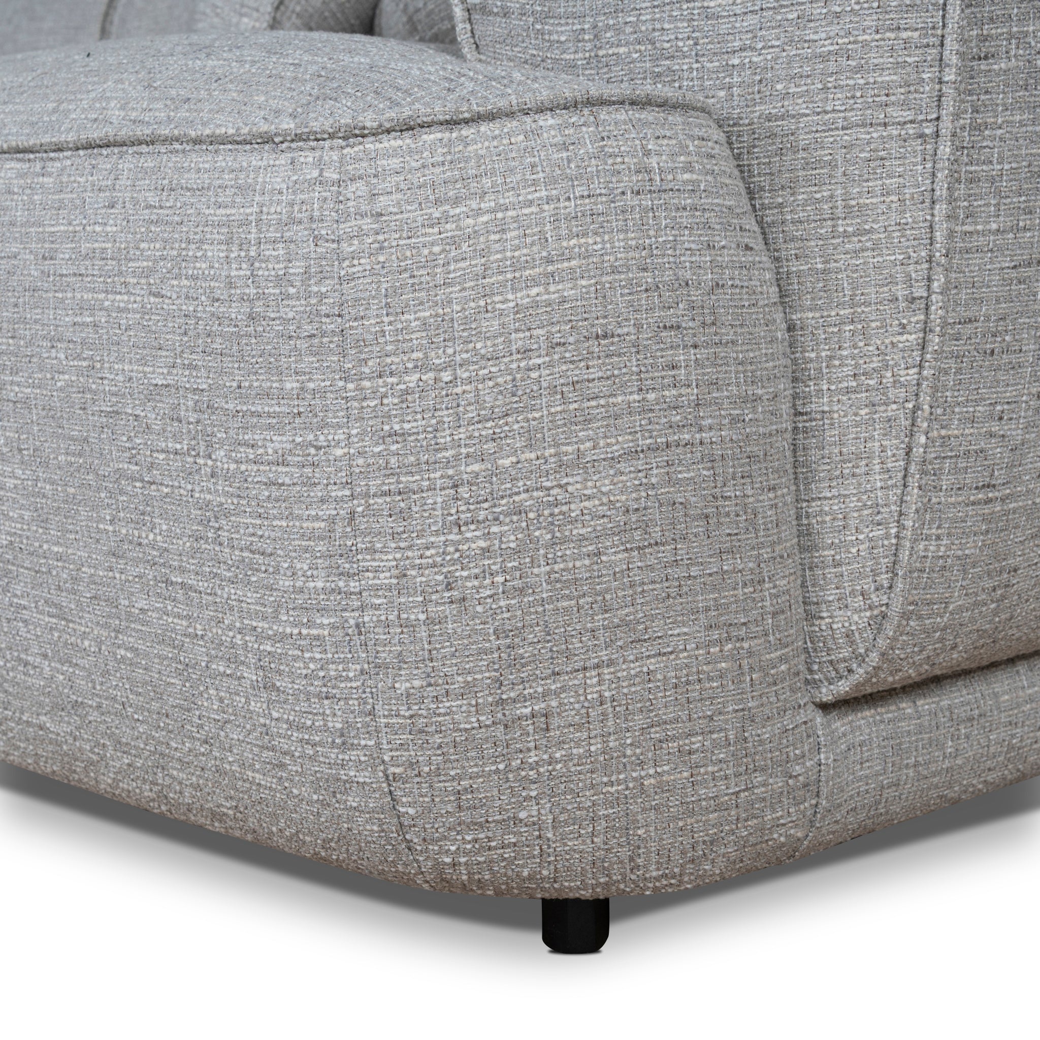 Carina Left Chaise Sofa - Chrome Grey Chaise Lounge KJ Sofa-Core