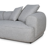 Carina Left Chaise Sofa - Chrome Grey Chaise Lounge KJ Sofa-Core