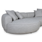 Carina Left Chaise Sofa - Chrome Grey Chaise Lounge KJ Sofa-Core