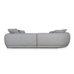 Carina Left Chaise Sofa - Chrome Grey Chaise Lounge KJ Sofa-Core