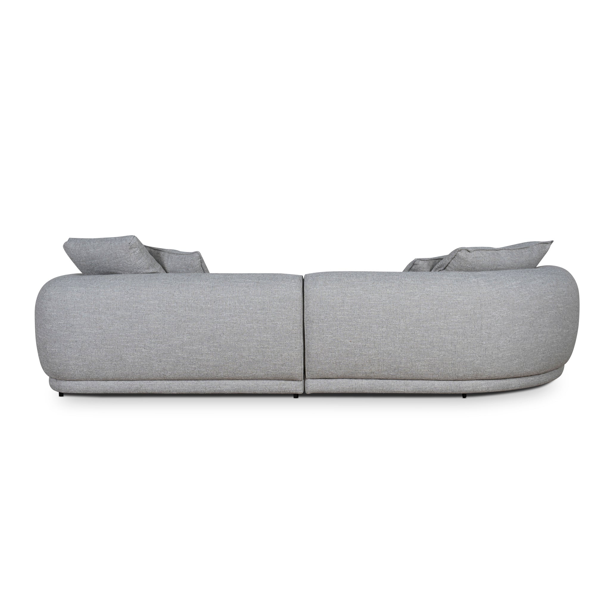 Carina Left Chaise Sofa - Chrome Grey Chaise Lounge KJ Sofa-Core