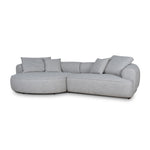 Carina Left Chaise Sofa - Chrome Grey Chaise Lounge KJ Sofa-Core