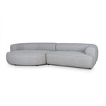 Carina Left Chaise Sofa - Chrome Grey Chaise Lounge KJ Sofa-Core