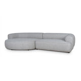 Carina Left Chaise Sofa - Chrome Grey Chaise Lounge KJ Sofa-Core