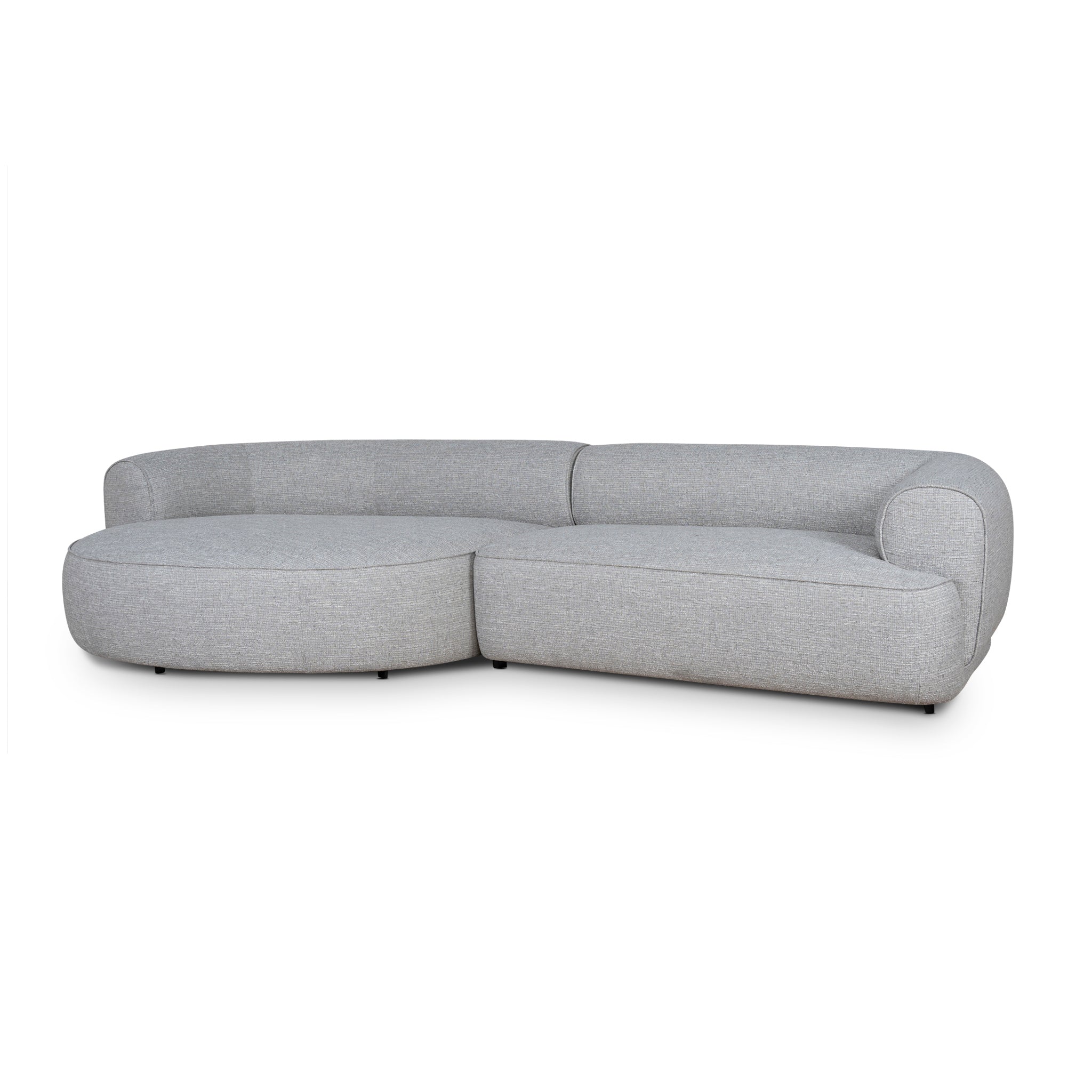 Carina Left Chaise Sofa - Chrome Grey Chaise Lounge KJ Sofa-Core
