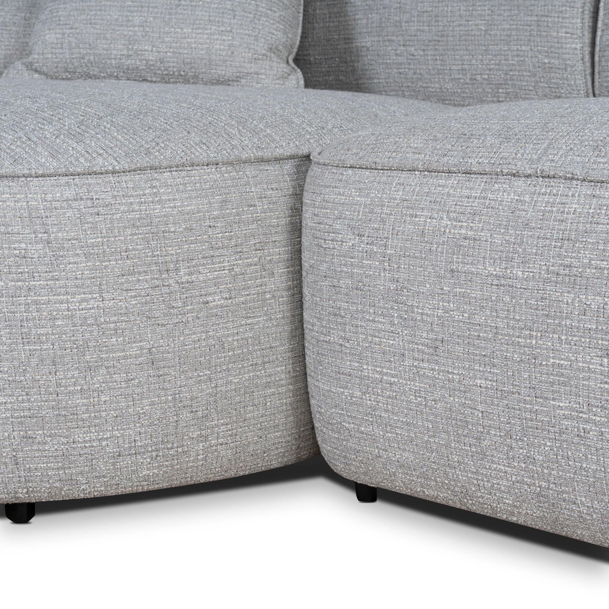 Carina Left Chaise Sofa - Chrome Grey Chaise Lounge KJ Sofa-Core