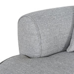 Carina Left Chaise Sofa - Chrome Grey Chaise Lounge KJ Sofa-Core