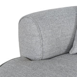 Carina Left Chaise Sofa - Chrome Grey Chaise Lounge KJ Sofa-Core