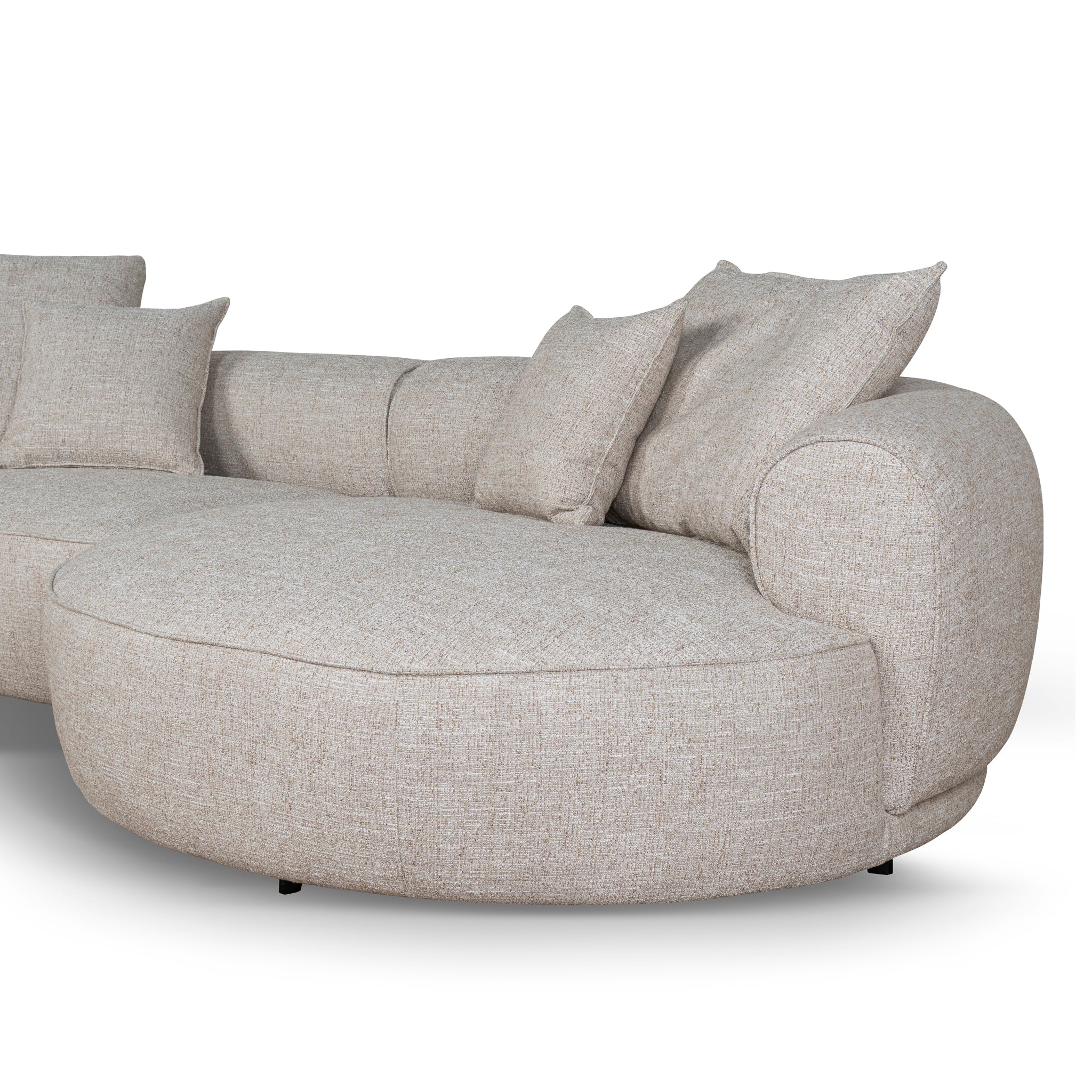 Carina Right Chaise Sofa - Pale Beige Chaise Lounge KJ Sofa-Core