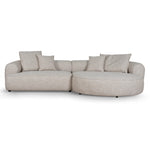 Carina Right Chaise Sofa - Pale Beige Chaise Lounge KJ Sofa-Core