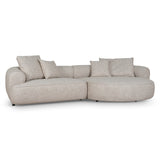 Carina Right Chaise Sofa - Pale Beige Chaise Lounge KJ Sofa-Core