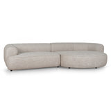 Carina Right Chaise Sofa - Pale Beige Chaise Lounge KJ Sofa-Core