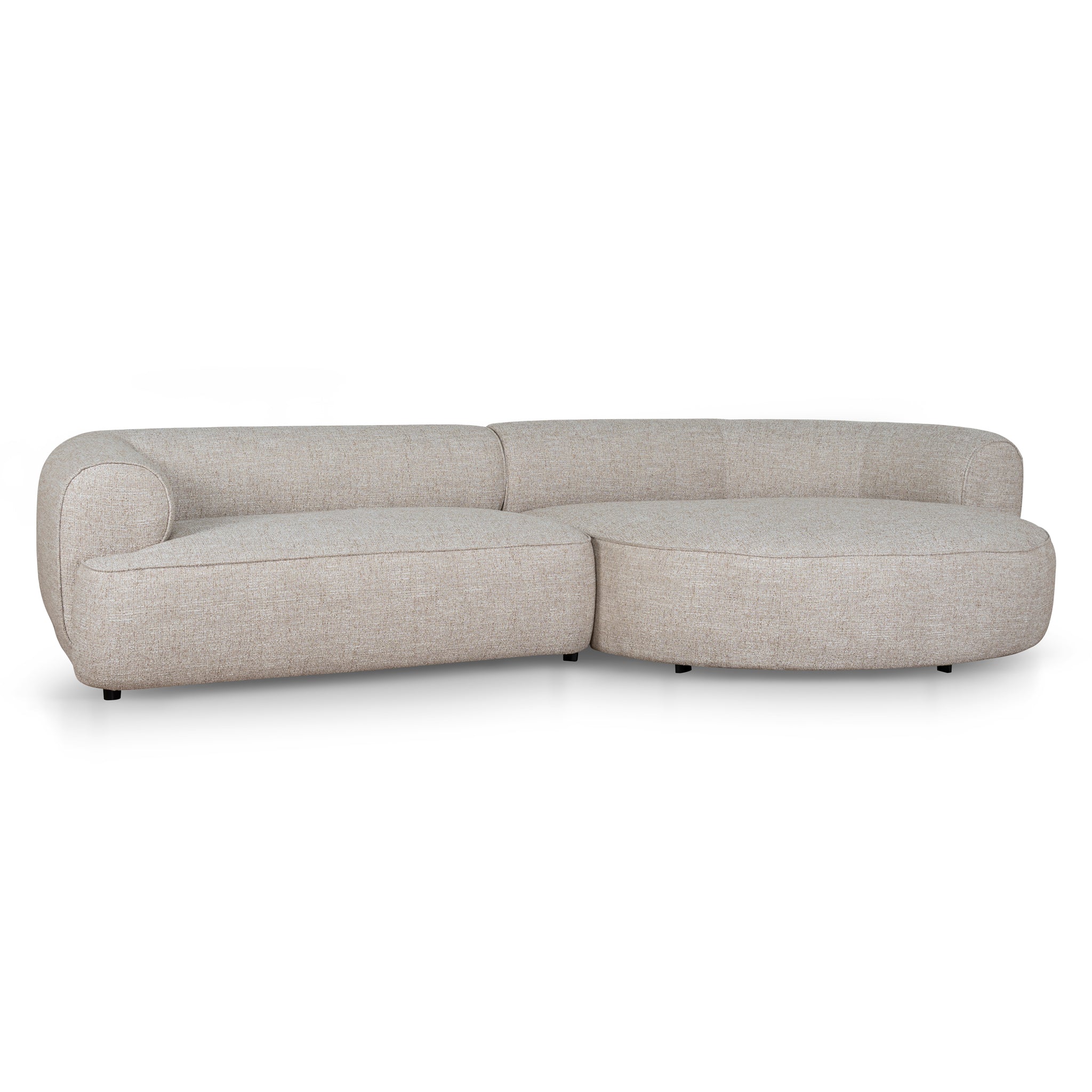 Carina Right Chaise Sofa - Pale Beige Chaise Lounge KJ Sofa-Core