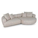Carina Right Chaise Sofa - Pale Beige Chaise Lounge KJ Sofa-Core