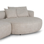 Carina Right Chaise Sofa - Pale Beige Chaise Lounge KJ Sofa-Core