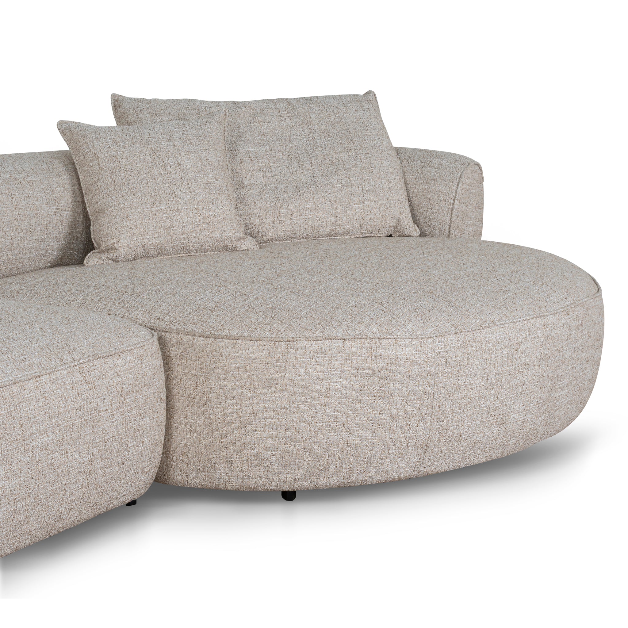 Carina Right Chaise Sofa - Pale Beige Chaise Lounge KJ Sofa-Core