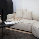 Carina Right Chaise Sofa - Pale Beige Chaise Lounge KJ Sofa-Core