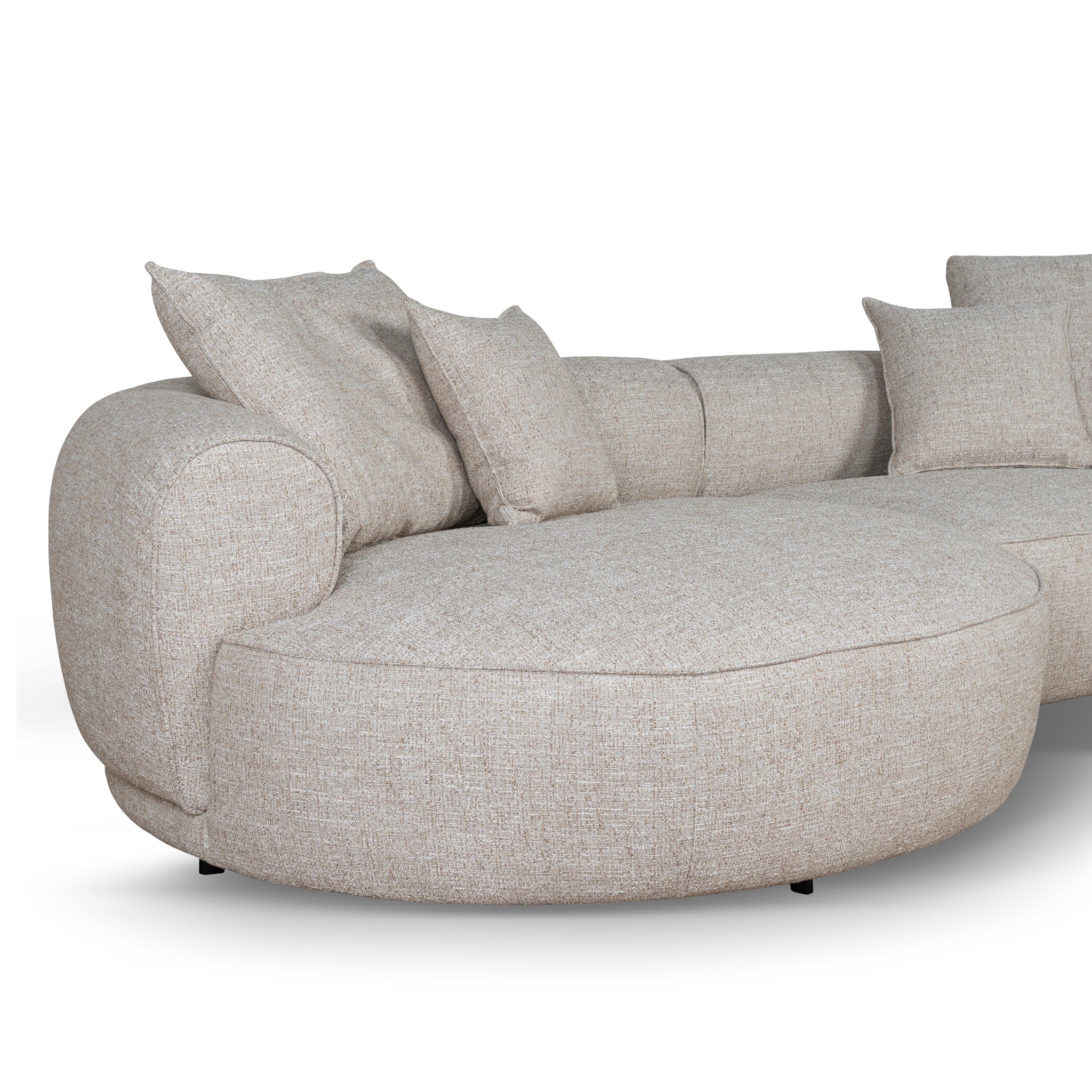 Carina Left Chaise Sofa - Pale Beige Chaise Lounge KJ Sofa-Core