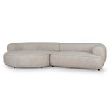 Carina Left Chaise Sofa - Pale Beige Chaise Lounge KJ Sofa-Core